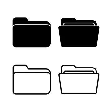Folder icon vector. document folder icon Stock Illustration