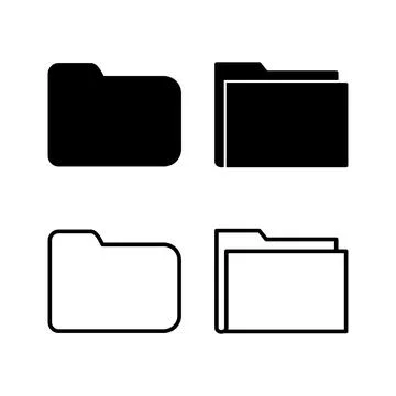 Folder icon vector. document folder icon Stock Illustration