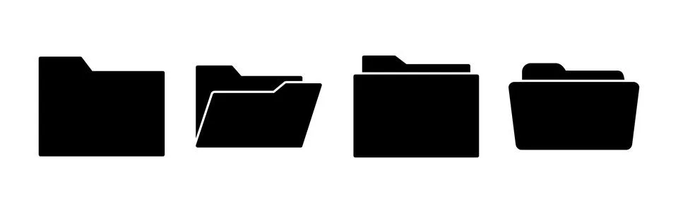 Folder icon vector. document folder icon Stock Illustration