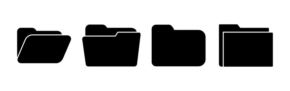 Folder icon vector. document folder icon Stock Illustration