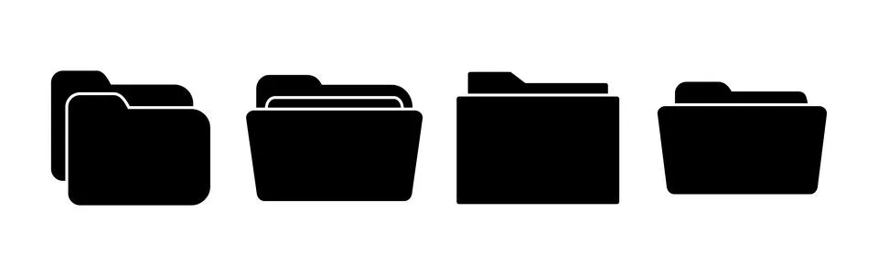 Folder icon vector. document folder icon Stock Illustration