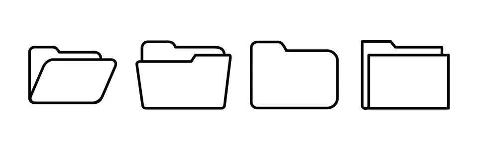 Folder icon vector. document folder icon Stock Illustration