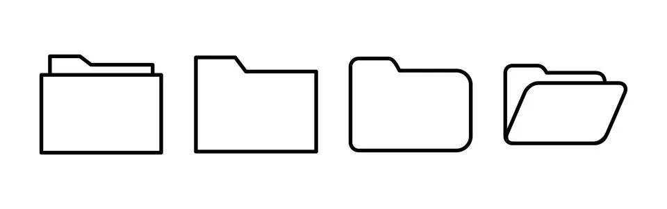 Folder icon vector. document folder icon Stock Illustration