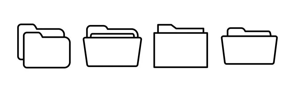 Folder icon vector. document folder icon Stock Illustration