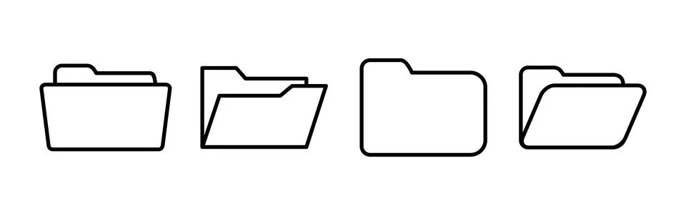Folder icon vector. document folder icon Stock Illustration