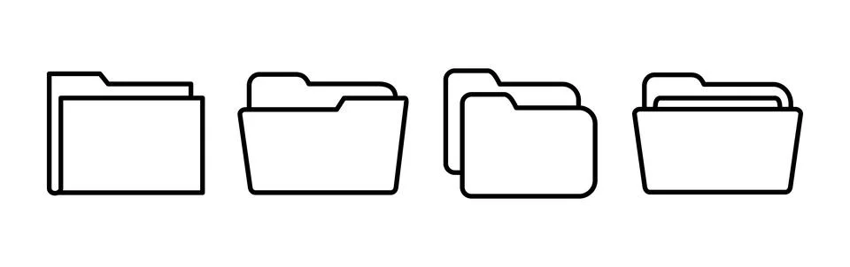 Folder icon vector. document folder icon Stock Illustration