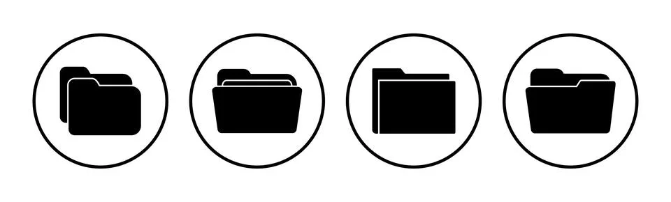 Folder icon vector. document folder icon Stock Illustration