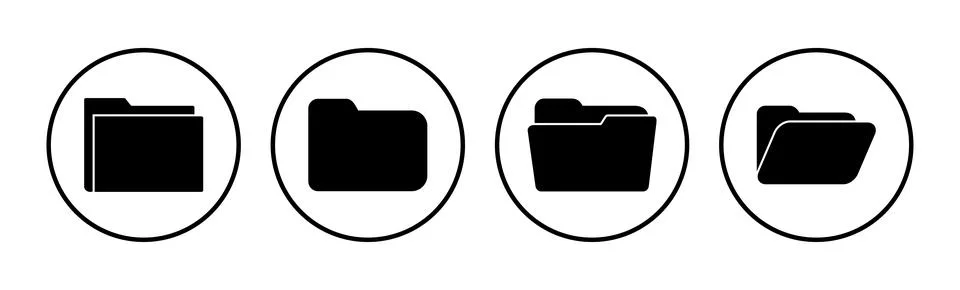 Folder icon vector. document folder icon Stock Illustration