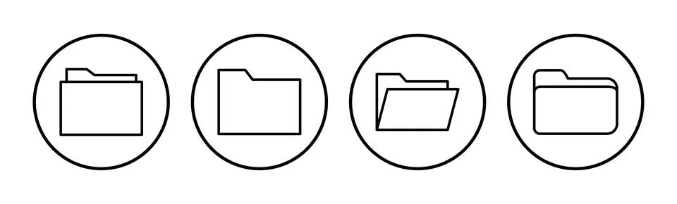 Folder icon vector. document folder icon Stock Illustration