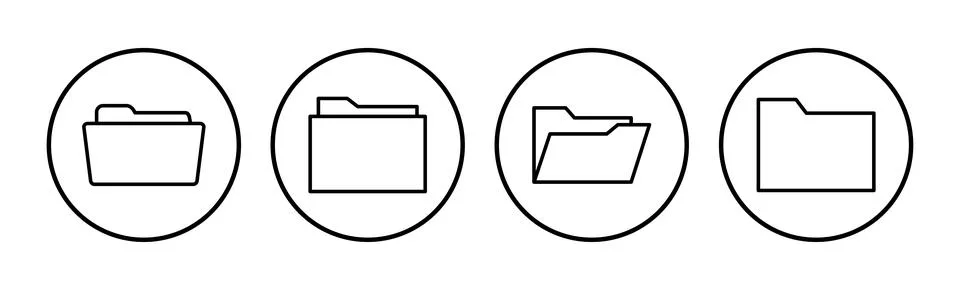 Folder icon vector. document folder icon Stock Illustration