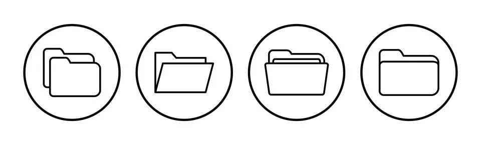Folder icon vector. document folder icon Stock Illustration