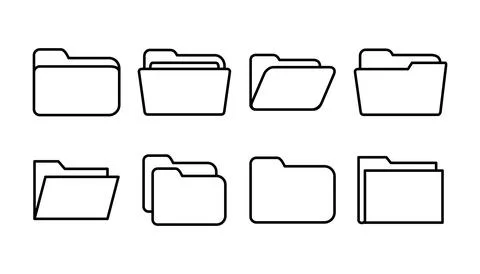 Folder icon vector. document folder icon Stock Illustration