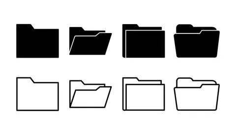 Folder icon vector. document folder icon Stock Illustration