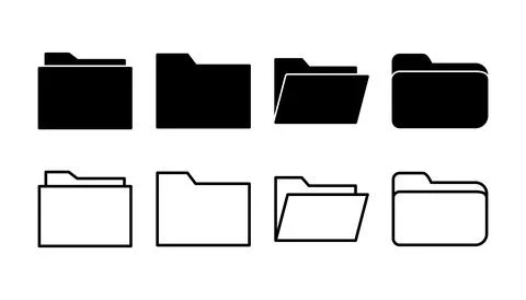 Folder icon vector. document folder icon Stock Illustration