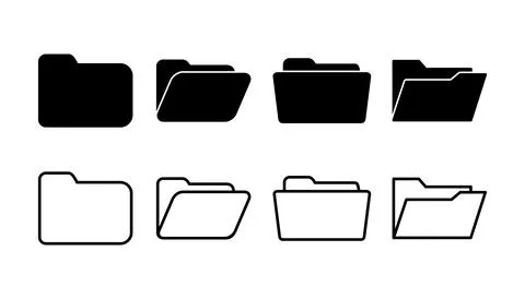 Folder icon vector. document folder icon Stock Illustration
