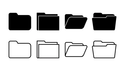 Folder icon vector. document folder icon Stock Illustration