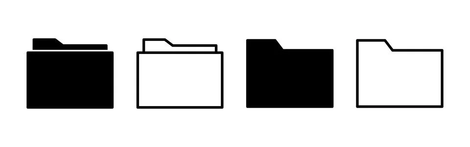 Folder icon vector. document folder icon Stock Illustration