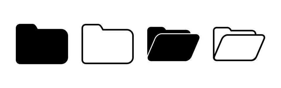 Folder icon vector. document folder icon Stock Illustration
