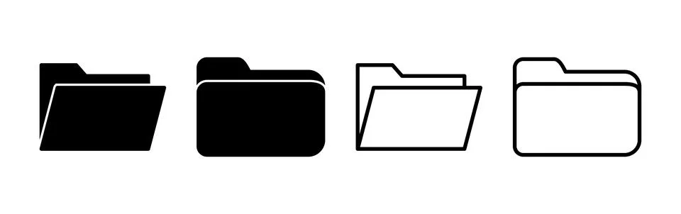 Folder icon vector. document folder icon Stock Illustration