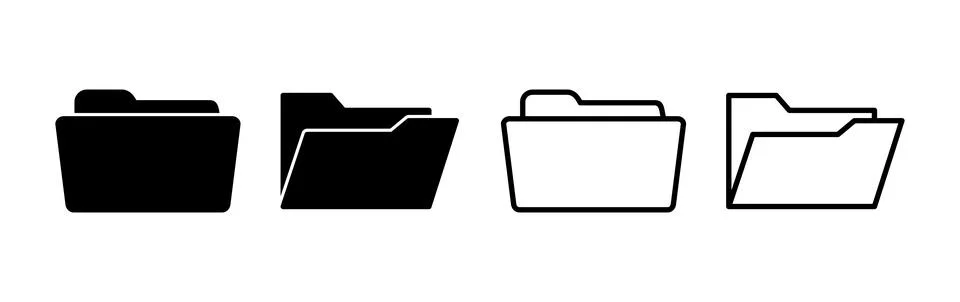 Folder icon vector. document folder icon Stock Illustration