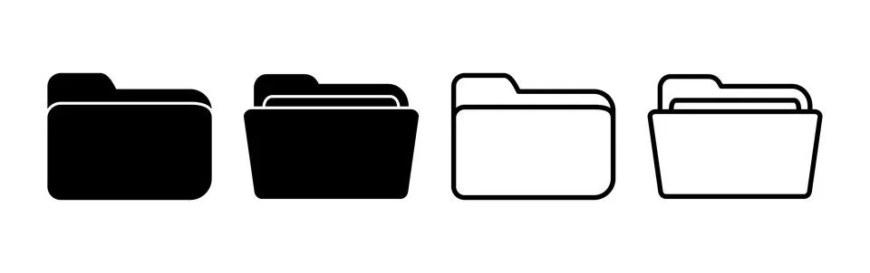 Folder icon vector. document folder icon Stock Illustration