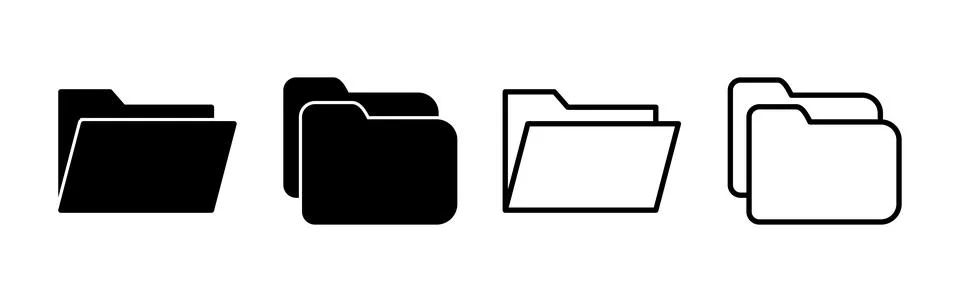 Folder icon vector. document folder icon Stock Illustration