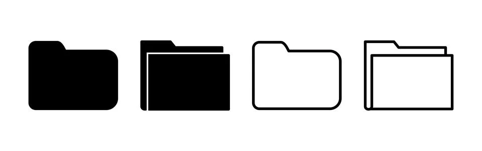 Folder icon vector. document folder icon Stock Illustration