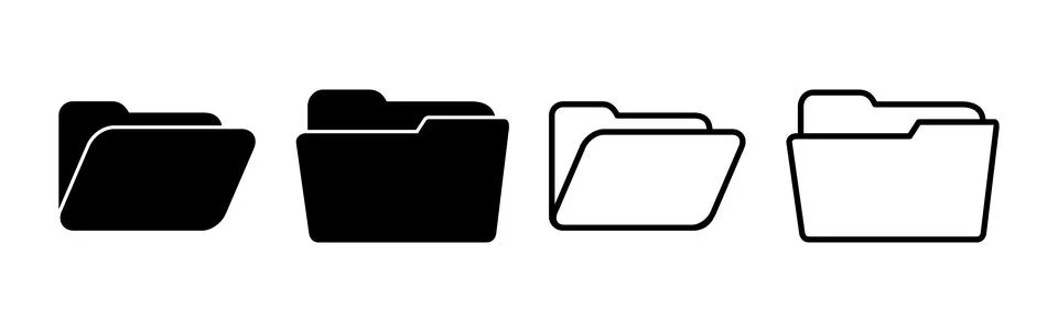 Folder icon vector. document folder icon Stock Illustration