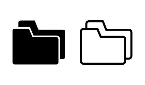 Folder icon vector. document folder icon Stock Illustration