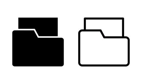 Folder icon vector. document folder icon Stock Illustration