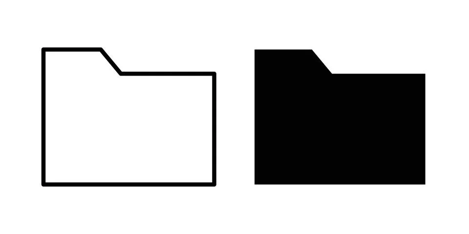 Folder icon vector editable eps10 库存插图