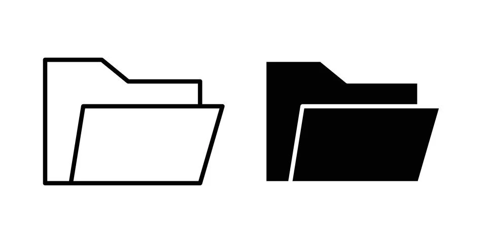 Folder icon vector editable eps10 Stock Illustration