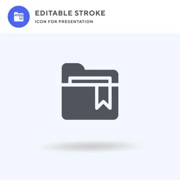 Folder icon vector, filled flat sign, solid pictogram isolated on white, logo 스톡 일러스트