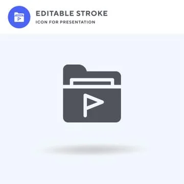 Folder icon vector, filled flat sign, solid pictogram isolated on white, logo Stockillustratie