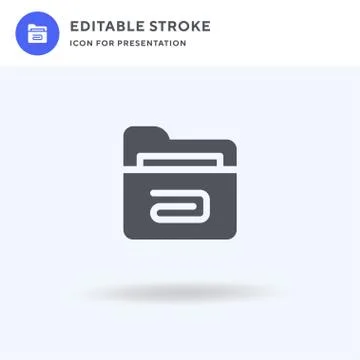 Folder icon vector, filled flat sign, solid pictogram isolated on white, logo 스톡 일러스트