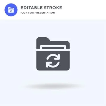 Folder icon vector, filled flat sign, solid pictogram isolated on white, logo Illustrazione stock