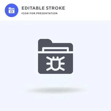 Folder icon vector, filled flat sign, solid pictogram isolated on white, logo Illustrazione stock