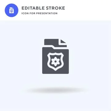 Folder icon vector, filled flat sign, solid pictogram isolated on white, logo Illustrazione stock