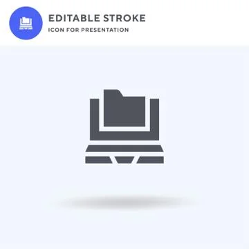 Folder icon vector, filled flat sign, solid pictogram isolated on white, logo Stockillustratie