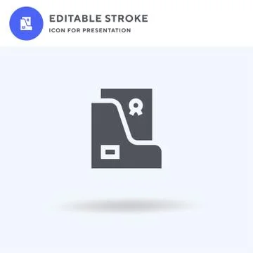 Folder icon vector, filled flat sign, solid pictogram isolated on white, logo Illustrazione stock