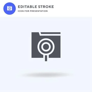 Folder icon vector, filled flat sign, solid pictogram isolated on white, logo Stockillustratie