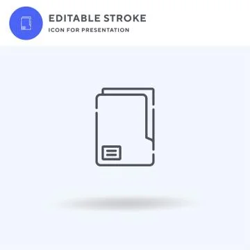Folder icon vector, filled flat sign, solid pictogram isolated on white, logo Illustrazione stock