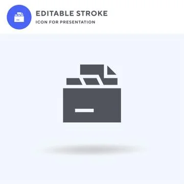 Folder icon vector, filled flat sign, solid pictogram isolated on white, logo Stock Illustration
