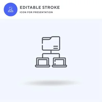 Folder icon vector, filled flat sign, solid pictogram isolated on white, logo Illustrazione stock