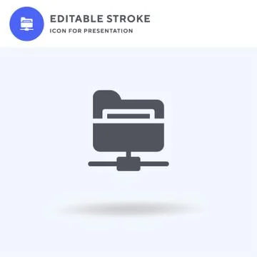 Folder icon vector, filled flat sign, solid pictogram isolated on white, logo Illustrazione stock