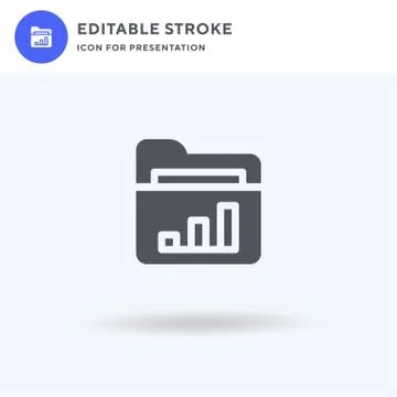 Folder icon vector, filled flat sign, solid pictogram isolated on white, logo Illustrazione stock