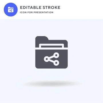 Folder icon vector, filled flat sign, solid pictogram isolated on white, logo Illustrazione stock