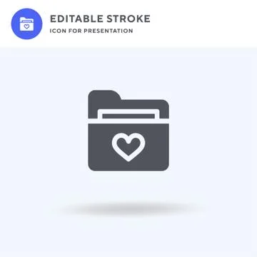 Folder icon vector, filled flat sign, solid pictogram isolated on white, logo Illustrazione stock