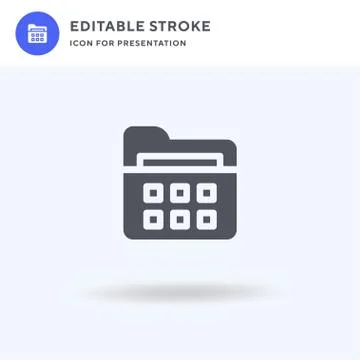 Folder icon vector, filled flat sign, solid pictogram isolated on white, logo 스톡 일러스트