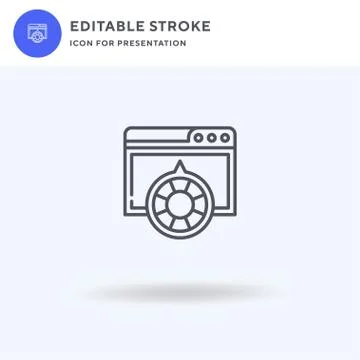 Folder icon vector, filled flat sign, solid pictogram isolated on white, logo Illustrazione stock